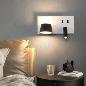 10W LED Headboard Reading Lamp Fixture Hotel Wall Light Rotate Spotlight Switch - Picture 1 of 16