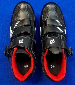 Peloton Cycling Shoes For Peloton Bike Black/Red Size 42 EUC New ish - Picture 1 of 17