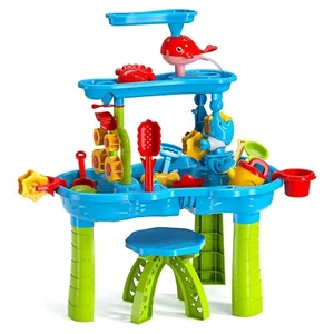 Kid Water Play Toys Sand Water Table Toddler Toys Water Activity Table Showers - Picture 1 of 14