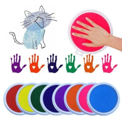 Large Rainbow Ink Pad - Multi Colour Giant 18cm For Stamps Craft Kids Cards  ۞ - Image 1 of 4