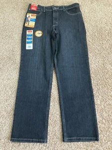 Wrangler Athletic Youth Boys Blue Straight Denim Jeans Size 16 Husky 30x28 - NWT - Picture 1 of 12