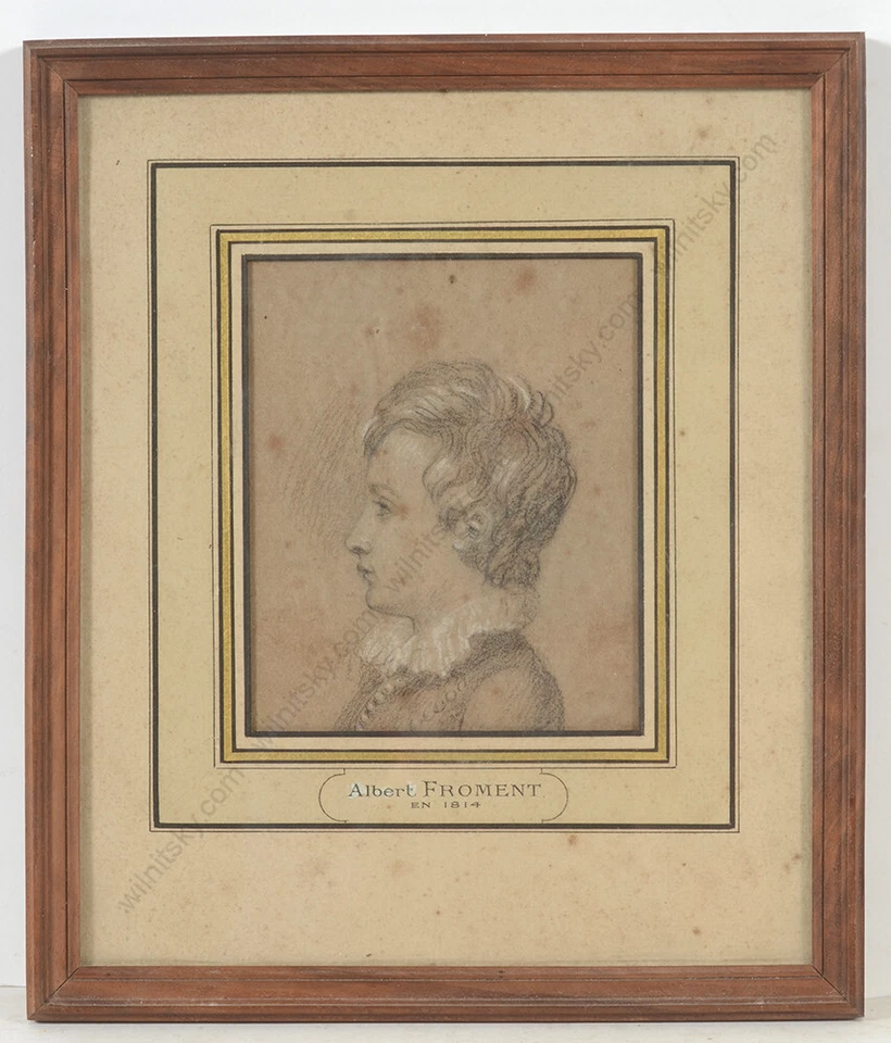 "Albert Froment, playmate of Napoleon's son", three unique portraits, 1813/1816 - Image 1 of 4