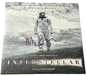 COMPOSITORE HANS ZIMMER FIRMATO COLONNA SONORA INTERSTELLARE VINILE AUTENTICO BECKETT BAS - Foto 1 di 5