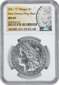 2021-O Privy Morgan Silver Dollar MS69 NGC - Picture 1 of 2