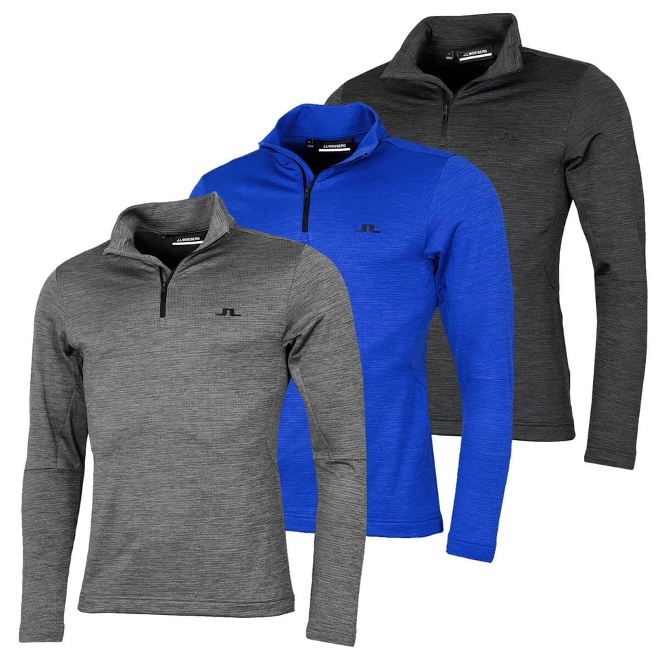 J.Lindeberg Mens Destry Zip Mid Layer Breathable Golf Sweater 36% OFF RRP — 第 1/1 张图片