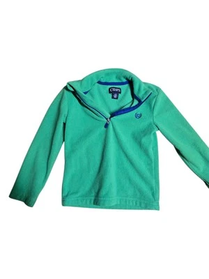Зеленый флисовый пуловер Chaps Kids 4T отличное б/у состояние товара  - Изображение 1 из 4