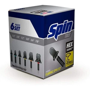 Flaring Spin Set 6 Tools Per Set: 1/4in, 3/8in, 1/2in, 5/8in, 3/4in, 7/8in F6000 - Picture 1 of 1