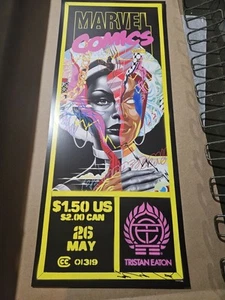 TRISTAN EATON Women of Marvel Storm schwarz Poster Druck SIGNIERT - Bild 1 von 5