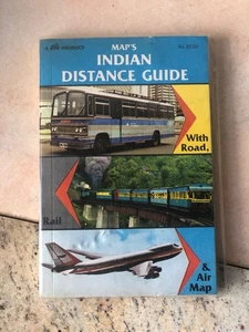 Indian Distance Guide -1985 Vintage India Travel Guide Book w/ VTG Large Map - Picture 1 of 15