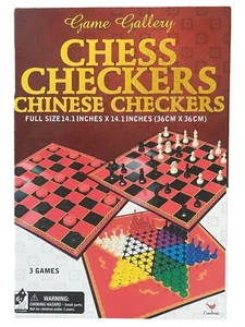 Game Gallery: Chess, Checkers, Chinese Checkers - Full Size Board Game Set - Picture 1 of 2