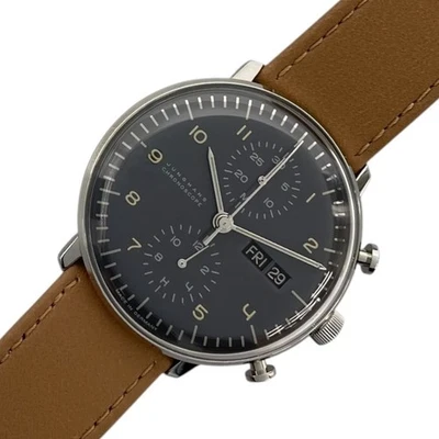 Reloj automático Junghans Max Bill Chronoscope 27/4501.01 esfera negra 40 mm usado Foto 1 de 4