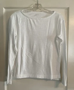 Maglione donna Banana Republic cotone bianco scollo barca taglia S - Foto 1 di 3