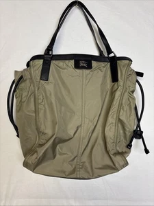 Burberry Buckleigh Green Nylon Shopper Tote Bag - Picture 1 of 6