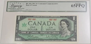 Canada 1967 $1 Dollar QE II CENTENNIAL COMMEMORATIVE (1867 - 1967) CollectorNote - Picture 1 of 4