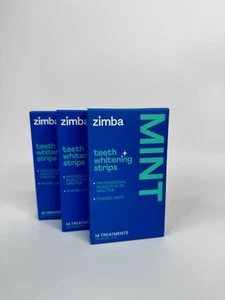 3 Packs Of 28 Zimba Teeth Whitening Strips - 84 Strips Total- Mint Flavored - Picture 1 of 3