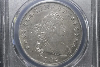 1802 Draped Bust Dollar, Narrow Date, B-6 R1, PCGS AU Details - Image 1 of 3