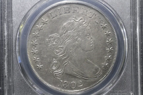 1802 Draped Bust Dollar, Narrow Date, B-6 R1, PCGS AU Details Cover