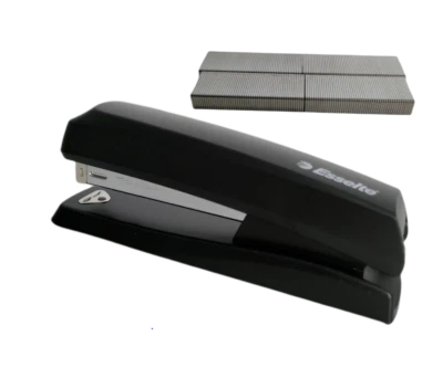 ESSELTE Handtacker mit Heftklammern Büro-Tischtacker für 20 Blatt 24/6 o. 26/6 Tacker