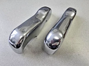 PAIR USED ORIGINAL GENUINE VOLKSWAGEN VW BUG BEETLE CHROME BUMPERS 1954-67 #1 - Picture 1 of 9