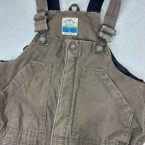 Blue Mountain Coveralls Kids Large Bibs Winter Brown Insulated Snow - Picture 1 of 11