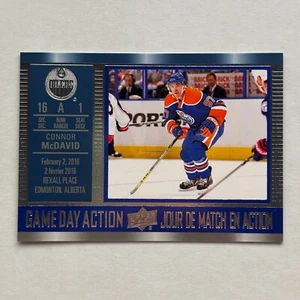 2016-17 Upper Deck Tim Hortons Game Day Action Connor McDavid #GDA-7 Oilers - Foto 1 di 2