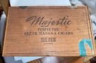 Vintage Majestic Cigars Perfectos Clear Havana  Cigars Wooden Box