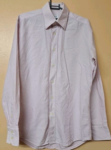 Versace Collection Camicia Rosa Motivo Abito Formale Misto Cotone 22 P2P Taglia 15