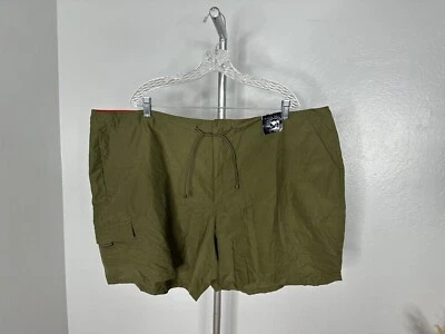 Shorts Venezia Cargo verde mistura de náilon secagem rápida ao ar livre 5" costura interna plus size 28 - Imagem 1 de 4