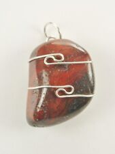 1.0"/25mm Stromatolite sterling silver wire wrapped Pendant  #809
