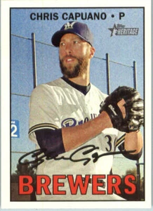 2016 Topps Heritage #618 Chris Capuano Milwaukee Brewers - Picture 1 of 1