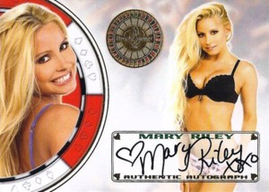 2012 Benchwarmer Vegas Baby MARY RILEY Authentic Autograph AUTO