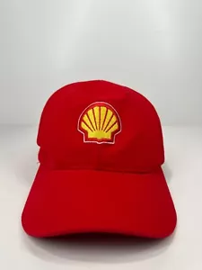 Shell Oil & Gas baseball cap hat red 100% cotton one size fits most adjustable - Foto 1 di 9