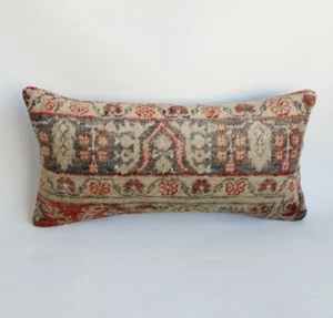 Bohemian Rug Pillow Cover, decorative Turkish Lumbar Pillow Case 12x24 in - Picture 1 of 9