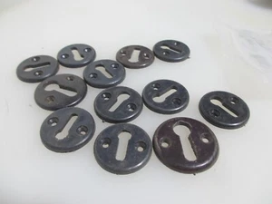 Original Plastic Keyhole Plate Escutcheon Vintage / Retro 1970's x12 - Picture 1 of 5