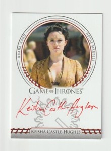 GAME OF THRONES VOL 2 RED SIGIL AUTOGRAPH CARD KEISHA CASTLE-HUGHES SIGNED OBARA