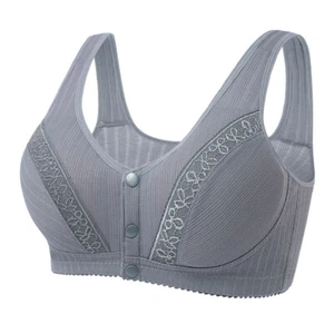 Ladies Front Fastening Bra Cotton Lycra Non Wired Non Padded Soft Stretch Bra . - Picture 1 of 54