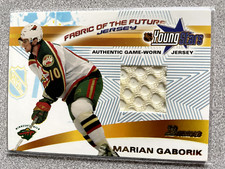 2001-02 Bowman YoungStars Marian Gaborik Fabric Of The Future Game-Worn Jersey
