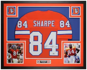 Shannon Sharpe Autographed and Framed Orange Denver Jersey Auto Beckett COA - Picture 1 of 5