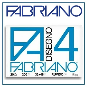 album blocco da disegno Fabriano F4 33x48 20 fogli ruvido per colorare disegnare - Foto 1 di 1