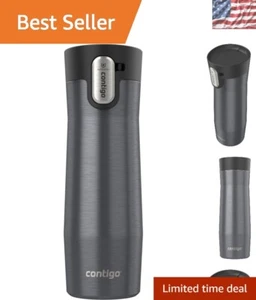 Compact 20 oz Thermal Coffee Mug with Spill-Proof Lid - Perfect for Journeys - Picture 1 of 6