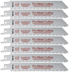 6-Inch Thick Metal Cutting Saw Blades for Reciprocating Sawsall Saws - 8 pack - Picture 1 of 8