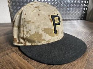 New Era 59fifty Pittsburgh Pirates Size 7 Camo Fitted Hat - Picture 1 of 6