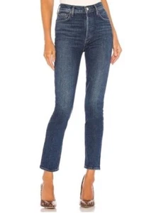 Pantalones de mezclilla ajustados de tiro alto Agolde Nico en fijación para mujer 28 americana neutro - Imagen 1 de 10