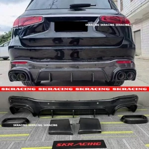 For Mercedes Benz GLE450 43 53 63 SUV 19+ Carbon Fiber Rear Lip Bumpers Diffuser - Picture 1 of 16