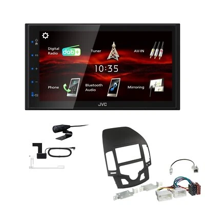 JVC Bluetooth 2DIN DAB+ Autoradio für Hyundai i30 2007-2012 automatische Klima - Bild 1 von 4
