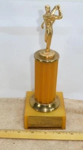 Vtg 1954 Bakelite Catalin G E Annex DIV Championship Golf Trophy Butterscotch ! - Picture 1 of 6