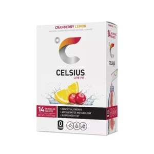 Celsius On-the-GO Cranberry Lemon Powder Stick Packs - 2.7oz Pack of 14 - Picture 1 of 2