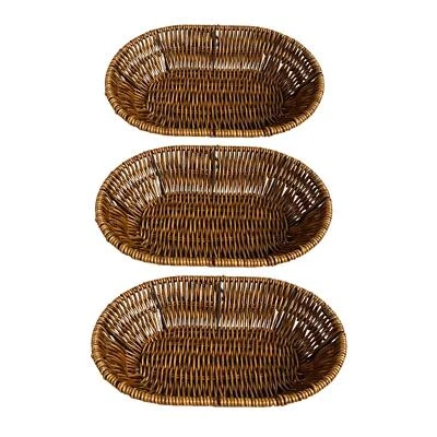 Cestino per il pane, cestino portaoggetti in vimini intrecciato a mano per - Immagine 1 di 2