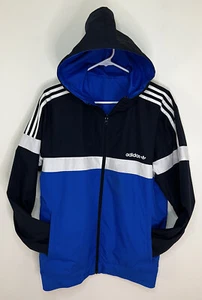 Vintage Adidas Reversible Windbreaker Jacke Herren M Medium Navy/Royal Blue EUC - Bild 1 von 10