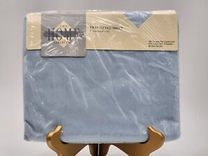 Vintage JC Penney The Home Collection Twin Fitted Sheet Set NEW Blue 